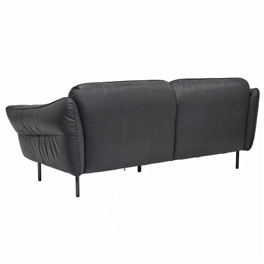 Hudson 3-Seater Leather Sofa - Image 7