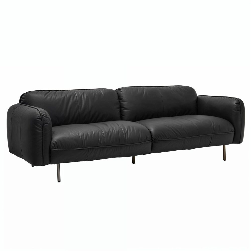 Jasper 3-Seater Leather Sofa - Image 7