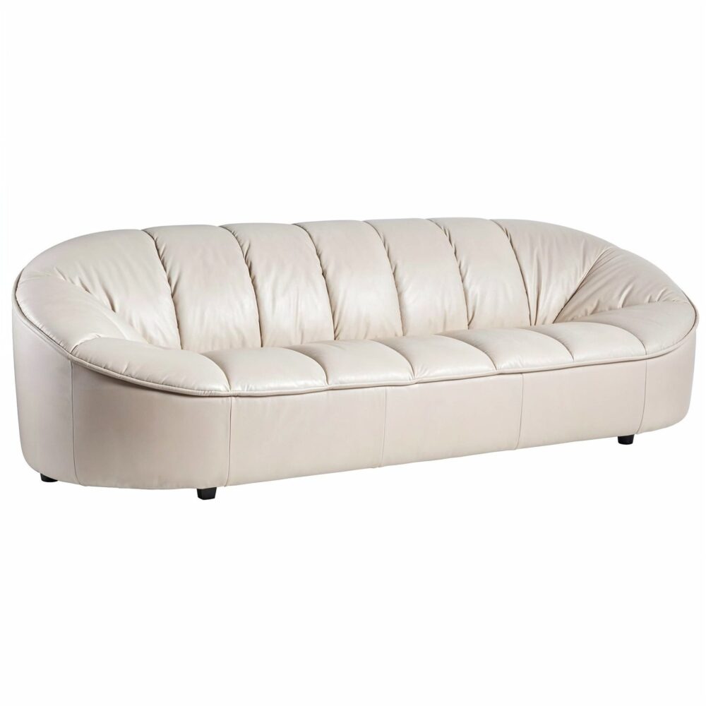 Mushroom Leather Sofa - Image 2