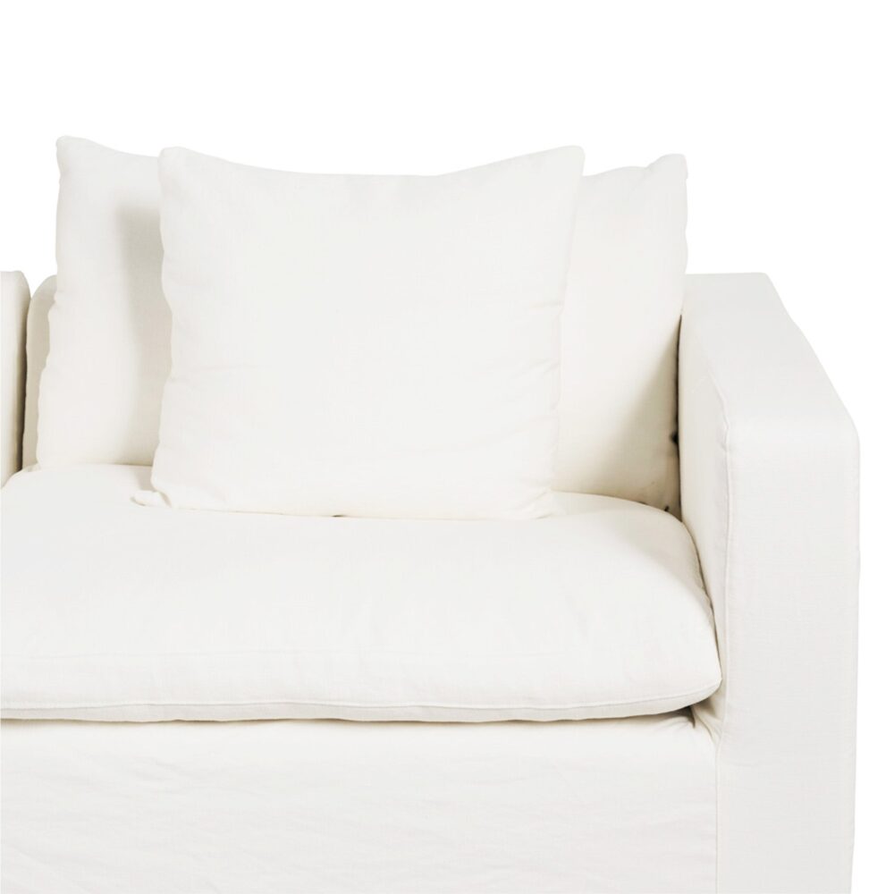 Milan Modular White Fabric Sofa - Image 2